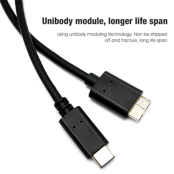 USB C Micro 3.0 Laido C Tipo į Micro B Kabelį spartusis įkrovimas USB Micro 3.0 C Tipo Super Greitis HDD Duomenų Kabelis