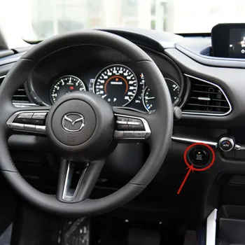Už Mazda CX30 cx 30 3 Priedai 2020 2021 UŽDEGIMO START STOP VARIKLIO ŽIEDAS APDAILA PADENGTI Interjero Metalo Garnyras Accesorios