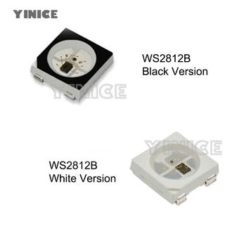 WS2812B LED Lustas 10~1000pcs 5050 RGB SMD Juoda/Balta versija WS2812 Individualiai Naudojamos Skaitmeninės 5V led juostelė