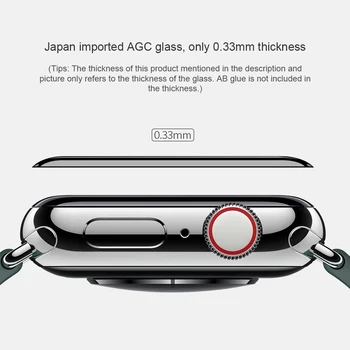 3Pcs Grūdintas Stiklas iWatch 6 5 4 3 2 1 SE Visiška Apple Žiūrėti 44mm 40mm 38mm 42 mm Screen Protector Filmas