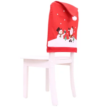 Kalėdų Senelis Kalėdų Kėdės Dangtelis neaustinių Vakarienės Stalo Red Hat Kėdės Nugaros Apima Kalėdos Kalėdų Dekoracijos namams