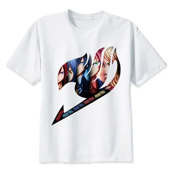 2020 metų Vasaros Moterims T-shirt Fairy Tail Spausdinti Viršų Moteriška T Shirts Harajuku Streetwear Pavasario Apvalios Kaklo Ponios Tee Drabužiai