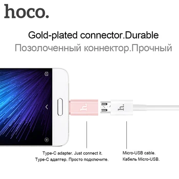 HOCO USB Keitiklis OTG Adapteris Micro Tipo C , Micro į Žaibo , USB Tipo, C Tipo-C USB Adapterius už Telefoną, Tabletės
