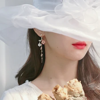 2020 Korėjos Elegantiškas Asimetrija Metalo Gėlių Tabaluoti Auskarai Moterims Pasakų Temperamentas Brincos Pendientes Mujer Atostogų Papuošalai