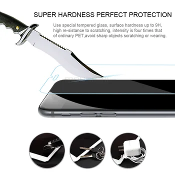Esamday HD Sprogimų Grūdintas Stiklas iPhone 11 Pro Max X XS MAX XR 6 6S 7 8 Plius 5 s SE Screen Protector Filmas Atveju