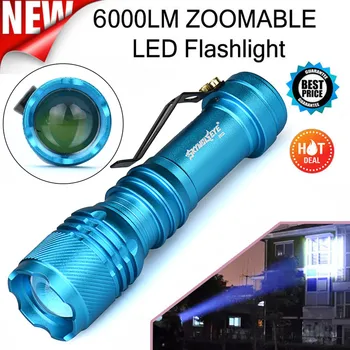 6000LM LED Žibintuvėlis Žibintuvėlis Q5 AA/14500 3 Rūšių ZOOMABLE LED Žibintuvėlį, Fakelą Super Šviesus Lauko Nešiojamų Flashlamp Šviesos