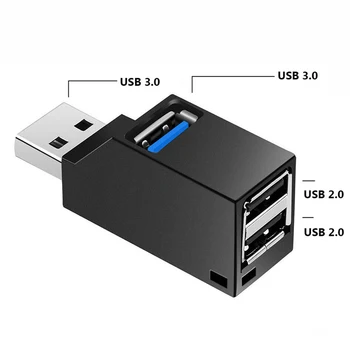 USB C3.0 2.0 Įkrovimo Extender Adapteris, USB Multi HUB Adapteris, Splitter OTG Varomas centras Kompiuteris 