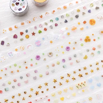 Daisy Želė Žvaigždžių Skaidrus PET Washi Tape Dekoratyvinis Lipnia Juosta Decora 