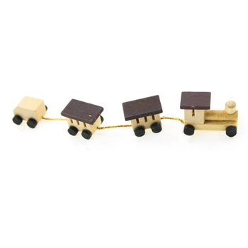 1/12 Miniatiūriniai Lėlių Priedai Mini Medinis Traukinio Modeliu, Žaislai Doll House Dekoro