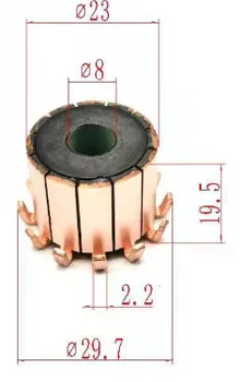8*23*19.5 mm, 12P Dantų Vario Kablio Tipo Elektros Variklis Kolektorinis CHY-1518-12 1PC