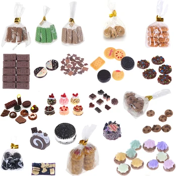 Vaikams Vaikams, Slapukus, Šokolado, Sausainių Desertas Stiklas Gali Miniatiūriniai Lėlių Virtuvės Puošmena, Kepyklų Apsimesti Žaisti Žaislai