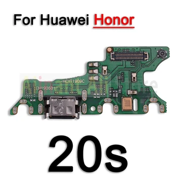 Originalus Įkroviklis USB Įkrovimo Jungtį, PCB Uosto Doką Flex Kabelis Huawei Honor Peržiūrėti 9 9e 9x 10 20 20i 20s 30 30s Pro Lite