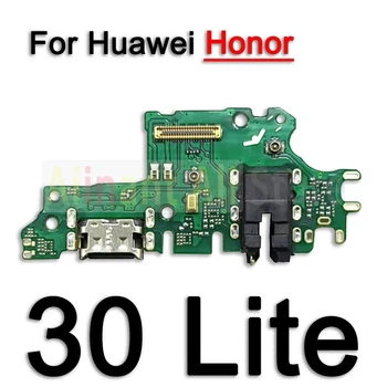 Originalus Įkroviklis USB Įkrovimo Jungtį, PCB Uosto Doką Flex Kabelis Huawei Honor Peržiūrėti 9 9e 9x 10 20 20i 20s 30 30s Pro Lite