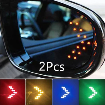 2vnt /set 14 SMD LED Rodyklių Skydelis-Automobilio galinio vaizdo Veidrodis Indikatorius Posūkio Signalo Lemputė Automobilio LED galinio vaizdo Veidrodis, veidrodėliai lengvojo automobilio