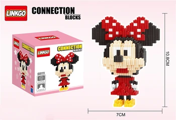 400pcs+ Magic Blokai Mickey Minnie Modelis Ryšio Donaldas Duomenys Mini Plytų Žaislai Vaikams