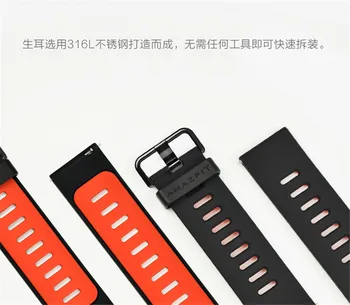 Už Xiaomi Haylou Saulės LS05 Dirželis 22mm Žiūrėti Juosta, Silikono Watchband Pakeitimo Sporto Apyrankė Amazfit VTR 47mm ремешок