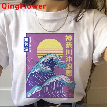 Vaporwave Estetinės Harajuku Cool Marškinėliai Moterims korėjos Stiliaus Grafikos Anime T-shirt Vasaros Atsitiktinis Marškinėlius 90s Viršuje Tees Moteris