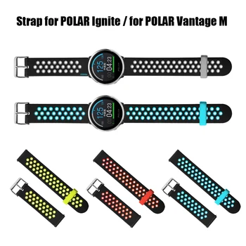 Silikono Dirželis Polar Uždegti Smart Watch Band Sporto Apyrankės Apyrankė Polar Vantage M Pakeitimo Juosta Dirželis