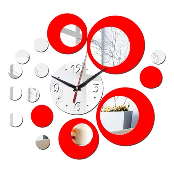 Karšto pardavimo veidrodis iš akrilo sieniniai laikrodžiai Europoje 