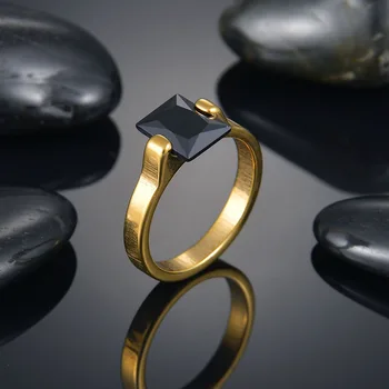 Didelis Cirkonis Nerūdijančio plieno Vestuvinį Žiedą, moterims nuotakos sužadėtuvių Papuošalai, Juostos amžinybę dovanų Šalis