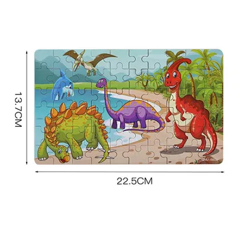 Galvosūkiai Dinozaurą-Galvosūkį, Mediniai Galvosūkiai 60 Vienetų Galvosūkiai Vaikams 3 Metus+Dino Žaislai Berniukas švietimo žaislai brinquedos