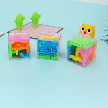 UainCube 3D 6-veido Labirintą Praeiti Game Cube Puzzle Labirintas Žaislas Vertus Kantrybės Žaidimai Iššūkis Žaislai Balansas Švietimo Žaislai vaikams
