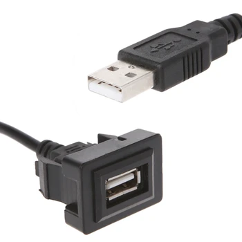 OOTDTY Auto 12-24V AUX USB Kabelis Adapteris, Laidas Laidas USB Įkrovimo Adapteris, skirtas 