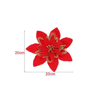 5vnt Blizgučiai Dirbtinių Gėlių Netikrą Poinsettia Gėlės Kalėdų Eglutės Ornamentu Linksmų Kalėdų Dekoro 2020 Naujųjų Metų Dekoras