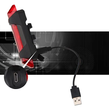 Nešiojamas USB Įkrovimo Galinis Žibintas Dviračių Led Dviratį Dviračiu Uodega Galiniai Saugos Įspėjimas Šviesos žibintas užpakalinis Žibintas Super Šviesus