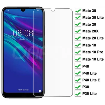 9H Visą Grūdintas Stiklas Huawei 30 P40 Lite P Smart Z 2019 Screen Protector, Stiklo Huawei Mate 30 20 10 Lite 20X Stiklo
