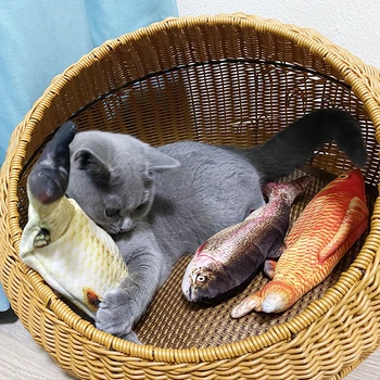 Elektroninių Katžolių Žuvų Touch Kontrolės Funny Cat Žaislai Įkrovimo Atleidžiantis Stresas Žaislai Katėms Kitten Šunims Pet products