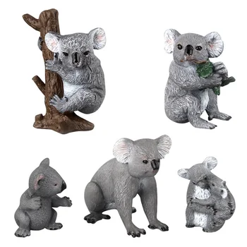 Modeliavimo Mielas Koala Pav Kolekcines, Žaislai Koala Gyvūnų Figūrėlių, Vaikai Laukinių Gyvūnų Minkšti Guminiai Žaislai