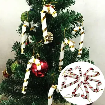 12pcs/daug Naujų Kalėdų Saldainiai Cukranendrių Kalėdų Medžio Kabantys Papuošalai Namuose Šalis Dekoro Namų dekoro kalėdų dekoracijos namams