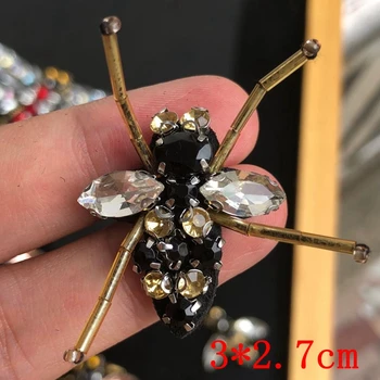 Rankinis nagų granulių blizgančiais pleistrą klijuoti bičių aplikacijos pataisą, siuvinėjimo, drabužių dekoravimas dragonfly lopai