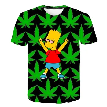 Simpsonai Homeras 3d Print T Shirt Bart Simpson House Drabužių Homer Simpsons palaidinukė drabužiai, drabužiai vyrams ir moterims Simpson