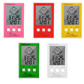1pcs Tiksliai Drėgmėmačiu Skaitmeninis Laikrodis, Temperatūra Logger Drėgmės Matuoklis Thermometre Higrometre Patalpų Lauko Termometras