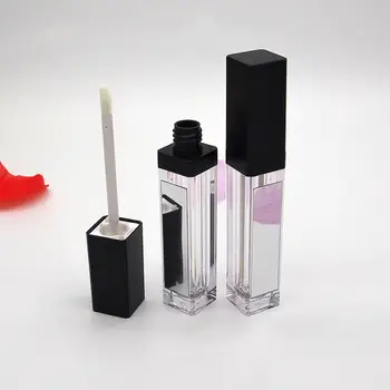 7ml Aikštėje Lūpų Blizgesys Vamzdžiai Tušti Lūpų Blizgesys Butelis su LED Šviesos Veidrodis Aišku, Kosmetikos Lūpų Balzamas Konteineriai Makiažas Įrankiai