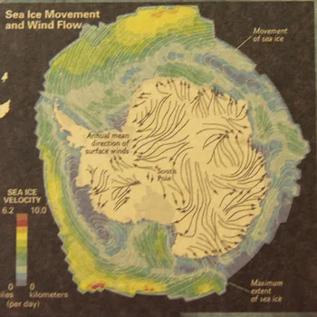 KAKLARAIŠTIS LER Antarktidos Palydovinio Žemėlapis Kavos Baras Dekoruoti Kambarį Kraftpopieris Plakatas Siena Lipdukas 72.5X47cm