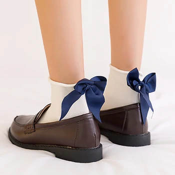 27 Spalvų Japonijos Streetwear Kojinės Moterų Lankas Kojinės Mados Moterų Kratinys Saldainiai Spalvos Trumpas Kojines Mielos Ponios Mazgas Sokken