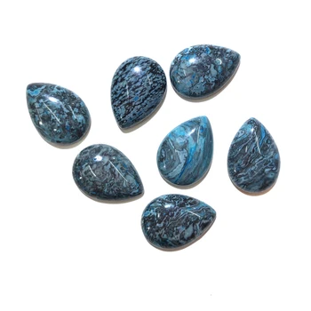 10vnt Natūralių Akmenų Blue Crazy Agatas Cabochon Vandens Lašo Formos Nėra Skylės Granules Priėmimo Papuošalai 