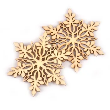 10vnt 80mm Mediniai Snaigės Formos Medžio Amatų Namų Dekoravimo Kalėdų Eglutė Embellishment 