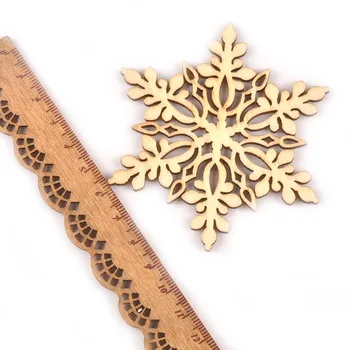 10vnt 80mm Mediniai Snaigės Formos Medžio Amatų Namų Dekoravimo Kalėdų Eglutė Embellishment 
