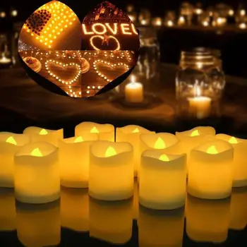 1pcs Kūrybos LED Žvakė Spalvotų Lempų Modeliavimas Spalvos Liepsna Arbata Šviesos Namuose Vestuvių, Gimtadienio Apdailos Namų Dekoro