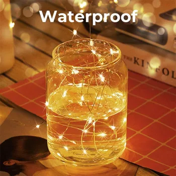 1M/2M Vandeniui LED Žvakės Varinės Vielos String Žibintai Povandeninis Vaza, Butelis Pasakų Šviesos Kalėdų Atostogų String Garliava