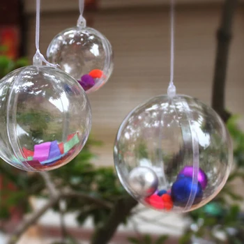 5vnt Skaidrus Hanging Ball 4-8cm Kalėdų Medžio Menkniekis skaidraus Plastiko Namuose Šalis, Kalėdų Dekoracijos, Amatų Dovana