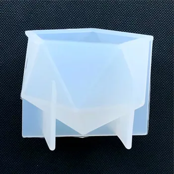 Penkiakampis Piramidės Silikono Formos 3D Geometrijos Pelėsių Epoksidinės Dervos Meno Reikmenys Minkštas Aišku, Pelėsių, UV Dervos, Silikono Formos Derva