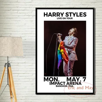 Plakatai Ir Spausdina Harry Styles World Tour Live Dainininkas Drobės Tapybos Sienos Paveiksl Muzikos Dekoratyvinis Namų Dekoro Plakat