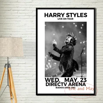 Plakatai Ir Spausdina Harry Styles World Tour Live Dainininkas Drobės Tapybos Sienos Paveiksl Muzikos Dekoratyvinis Namų Dekoro Plakat