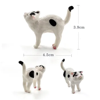 1pc Žaisti Kačiukas Miniatiūriniai vienas gabalas animaciją Kačių figūrėlių, plastikiniai gyvūnų modelio Karšto Naminių gyvūnų žaislai, Lėlės Namas, PASIDARYK pats Priedai