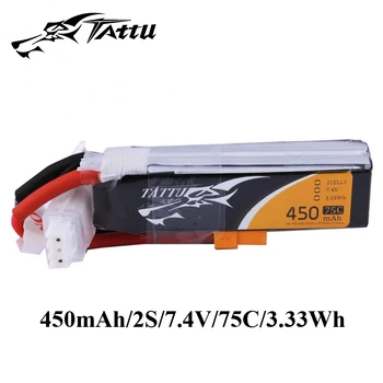 Ace Tattu Lipo Baterijos 7.4 v 7.6 v 450mAh 1s 2s 3s 4s 75C 95C su XT30 Plug Ilgai dydis RC Baterijas 120 Dydis FPV Drone Rėmelį